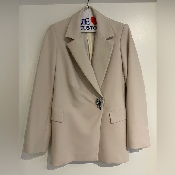 Zara Cream Embellished Pants Suit - Picture 4 of 9